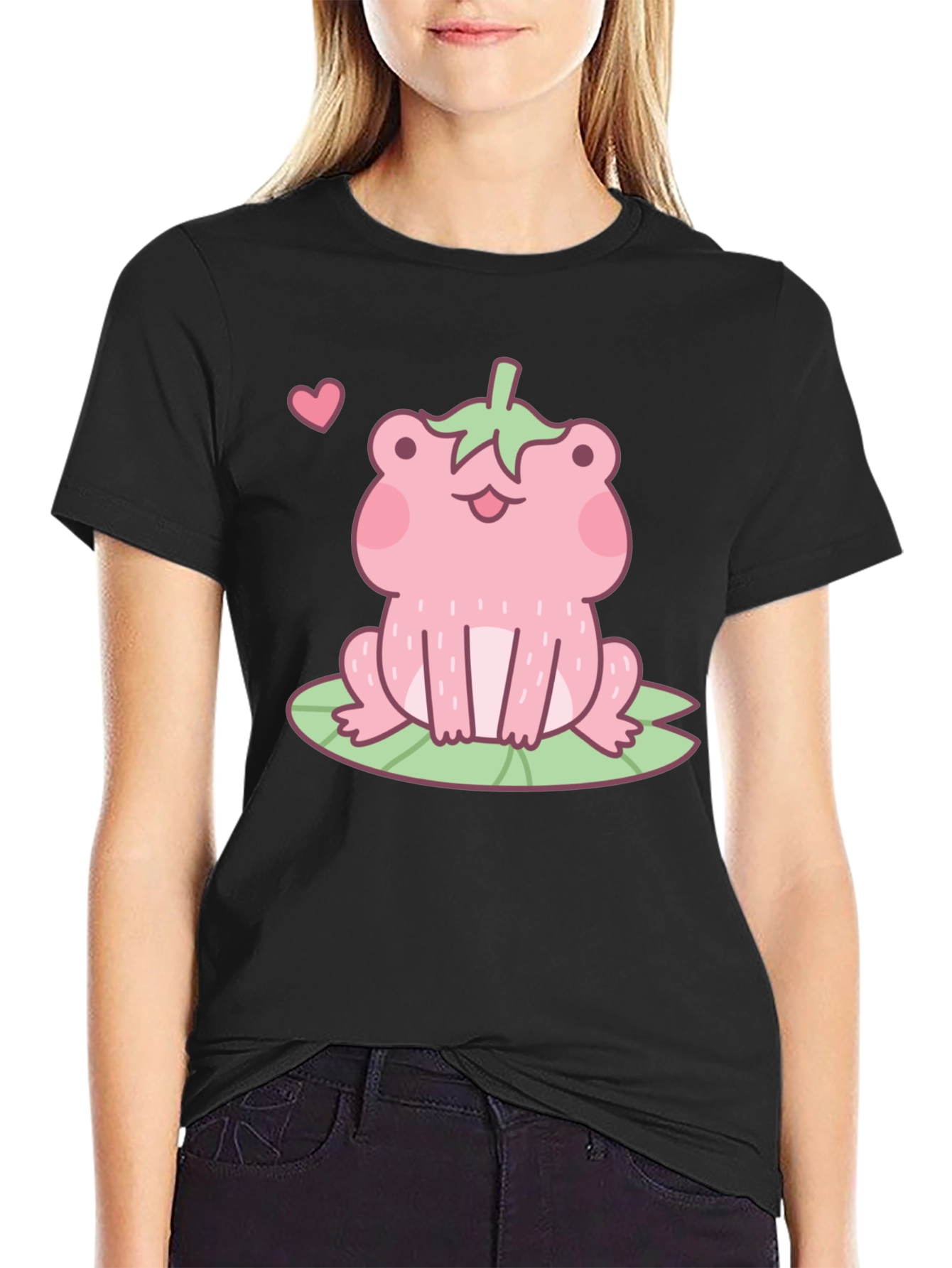 Strawberry Frog T-Shirt - Cute Kawaii Design