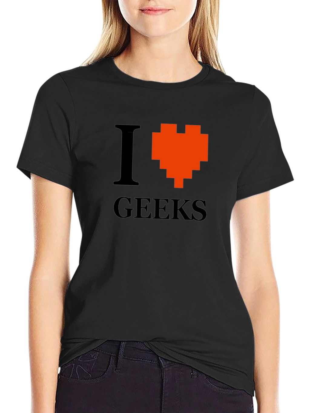 I Heart Geeks Graphic Tee - Pixelated Heart T-Shirt