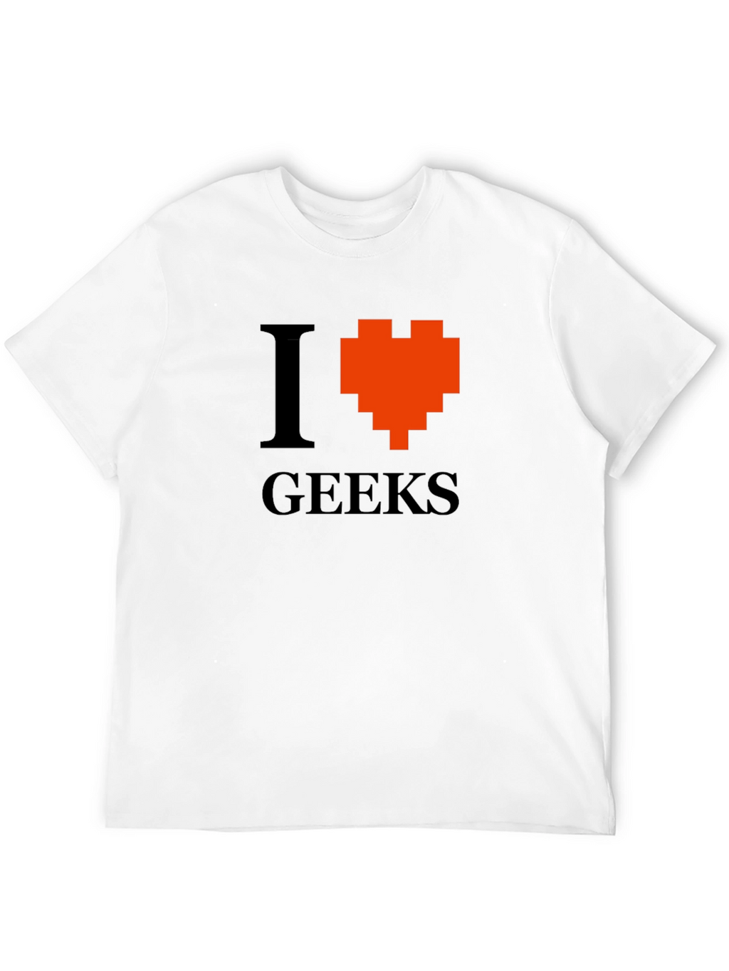 I Heart Geeks Graphic Tee - Pixelated Heart T-Shirt