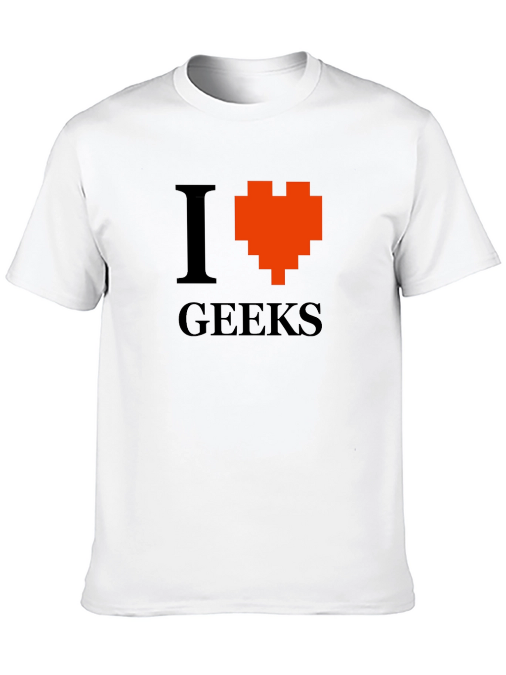 I Heart Geeks Graphic Tee - Pixelated Heart T-Shirt