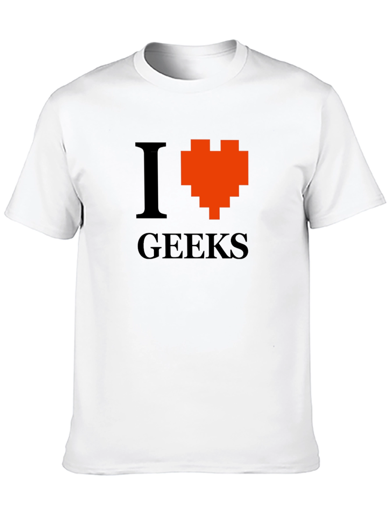 I Heart Geeks Graphic Tee - Pixelated Heart T-Shirt