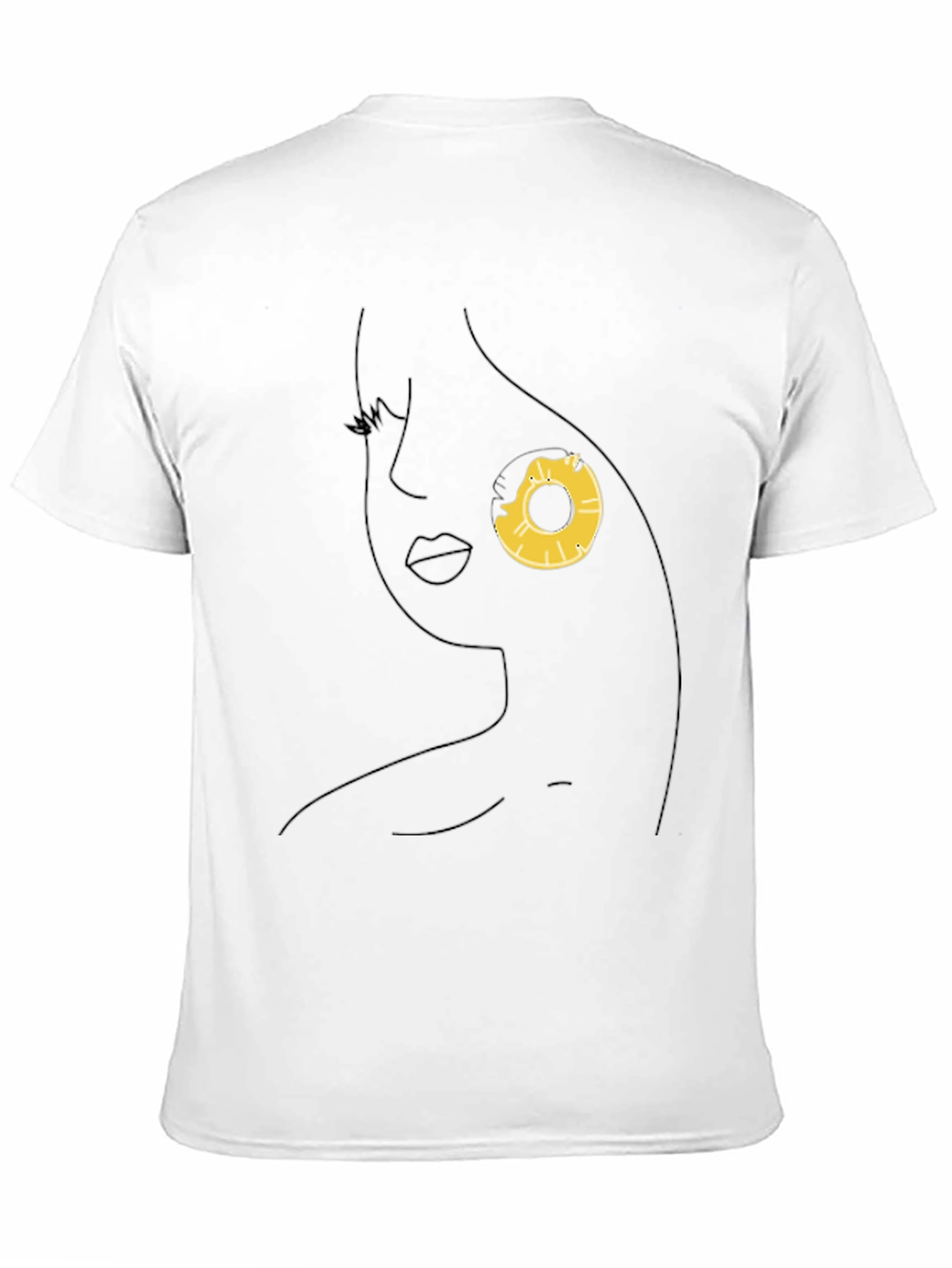 Minimalist Woman Face Donut T-Shirt