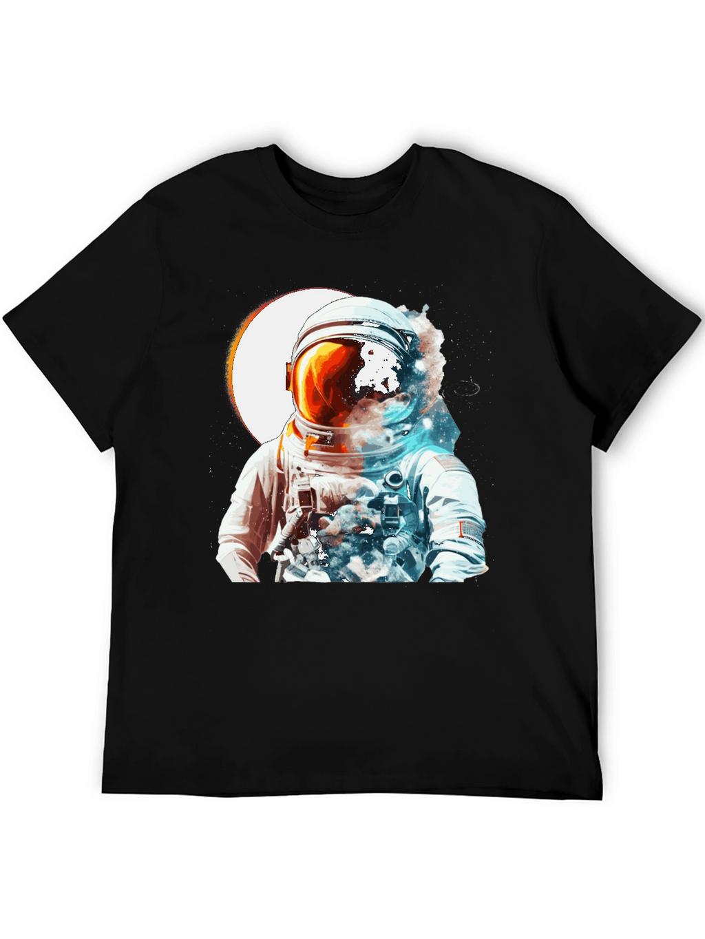Astronaut Space Graphic Black T-Shirt