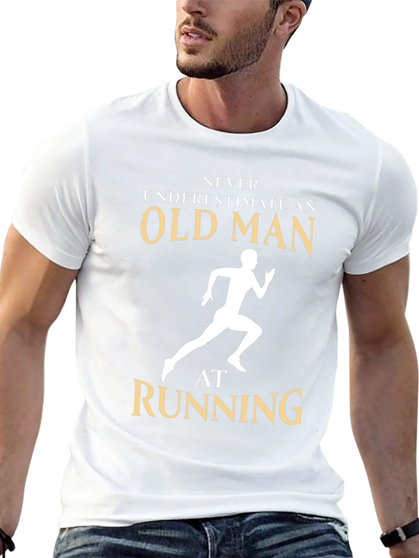 Never Underestimate an Old Man Running T-Shirt