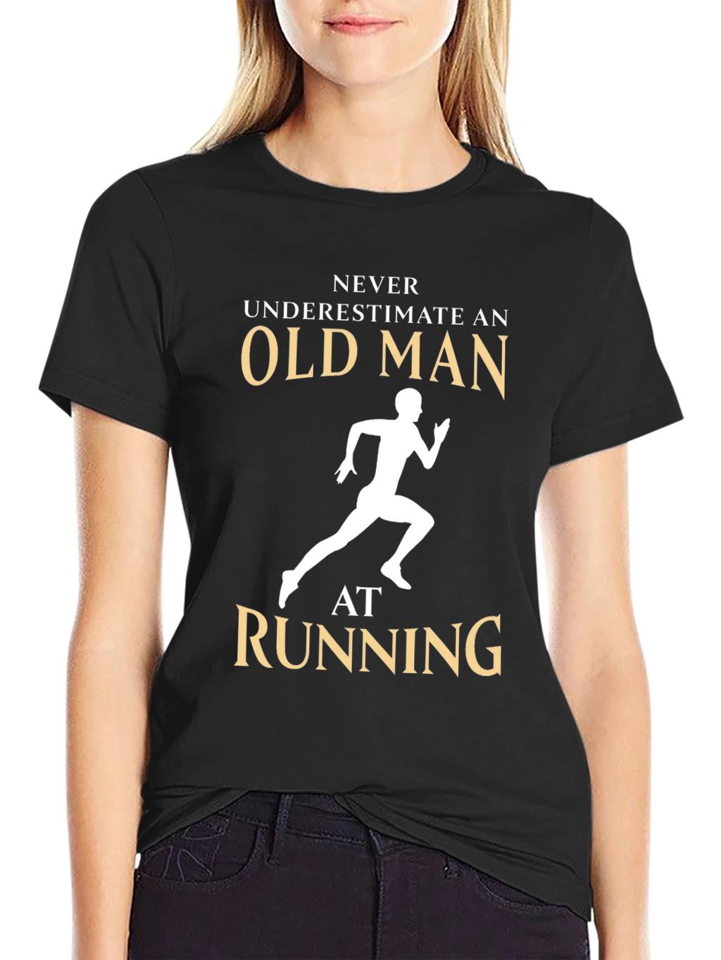 Never Underestimate an Old Man Running T-Shirt