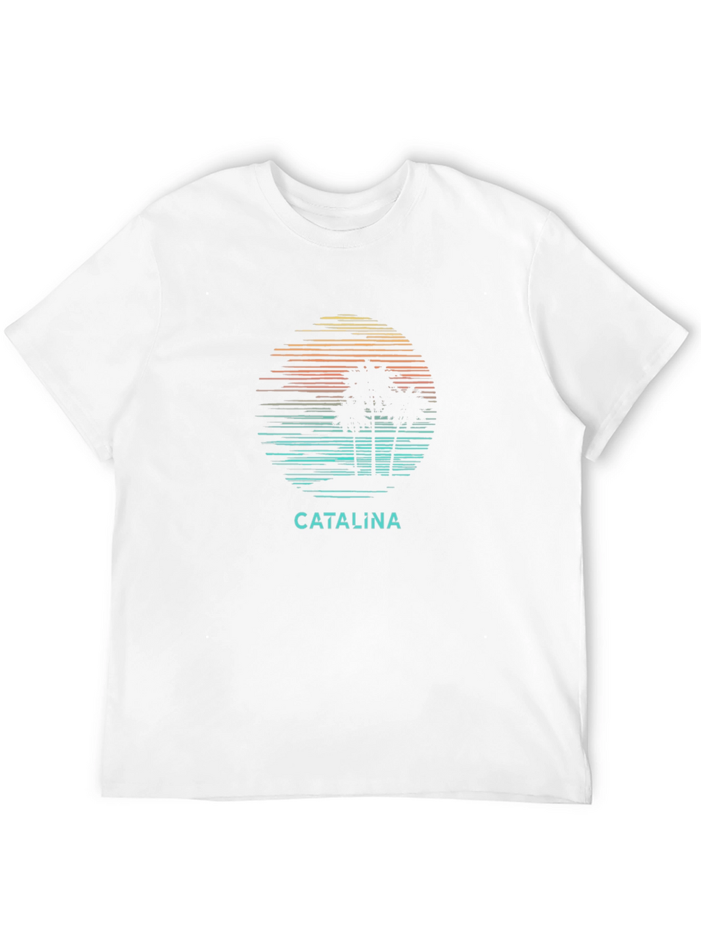 Catalina Palm Tree Sunset Graphic Tee - Black