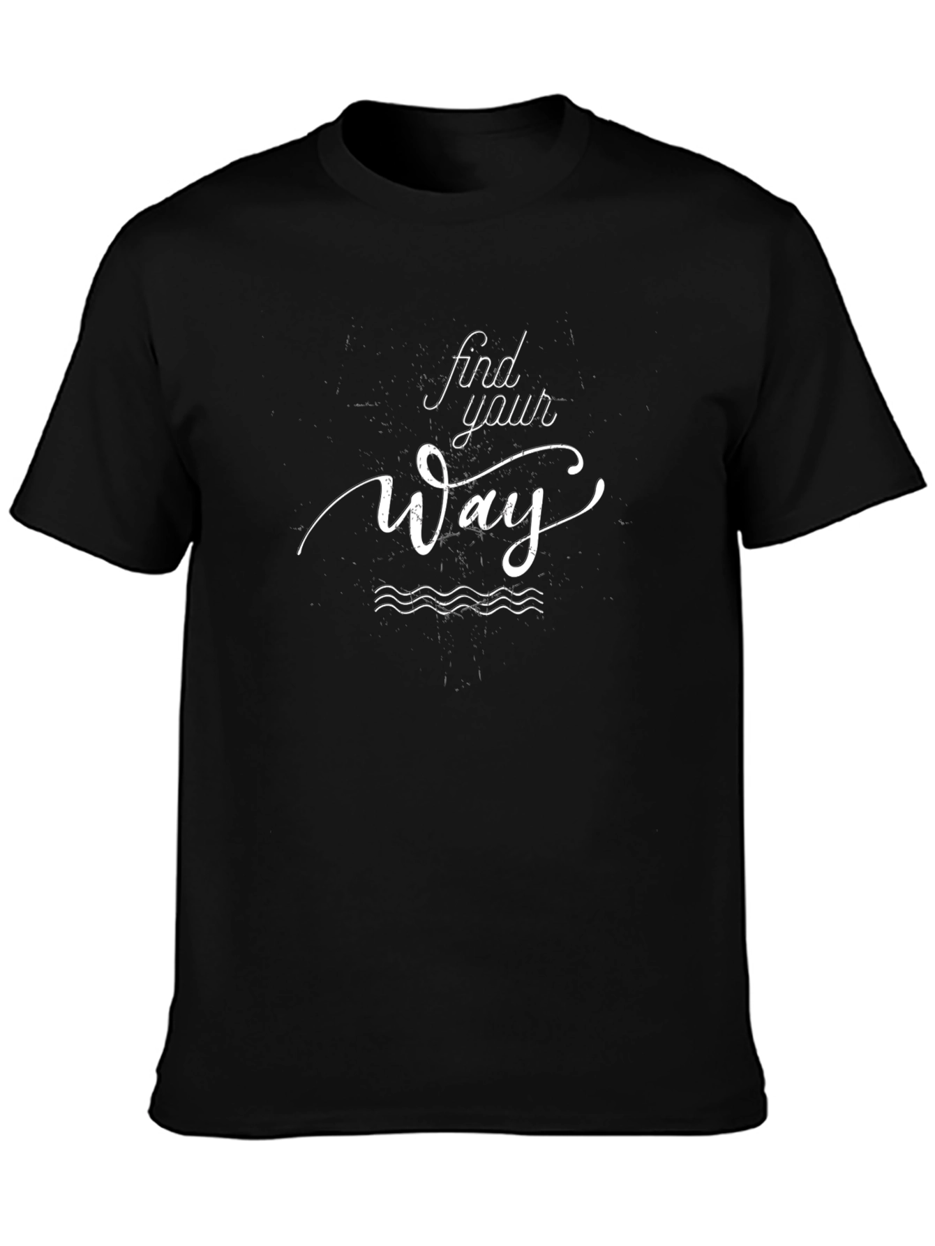 Find Your Way Graphic Tee - Black Cotton T-Shirt