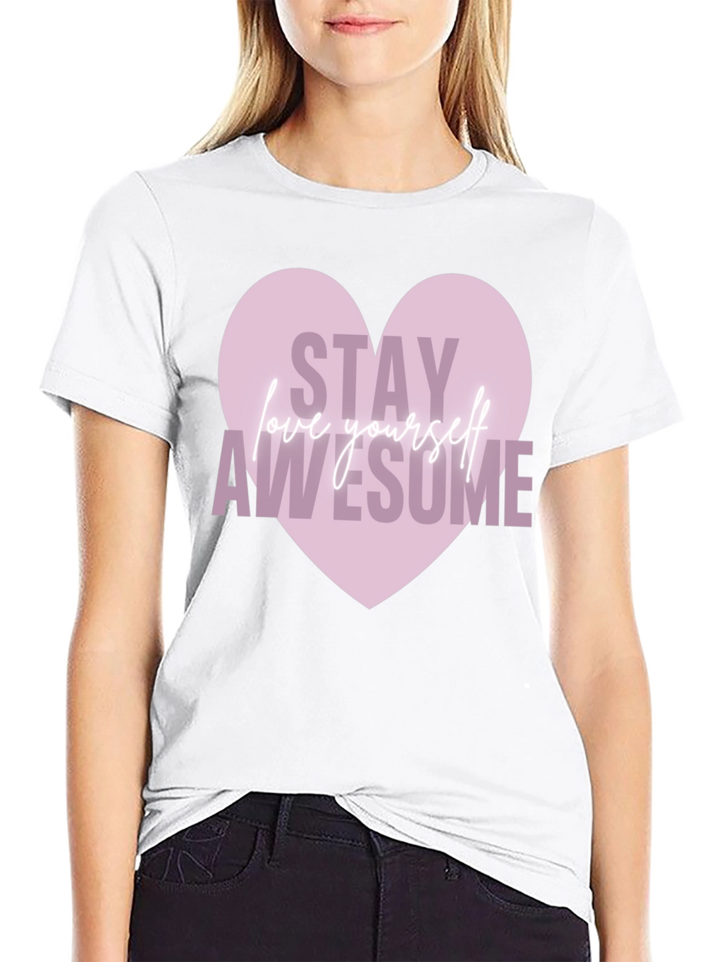 Stay Awesome Heart Graphic Tee