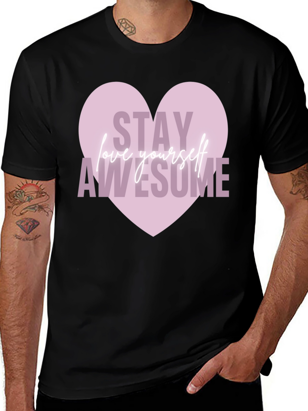 Stay Awesome Heart Graphic Tee
