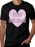 Stay Awesome Heart Graphic Tee