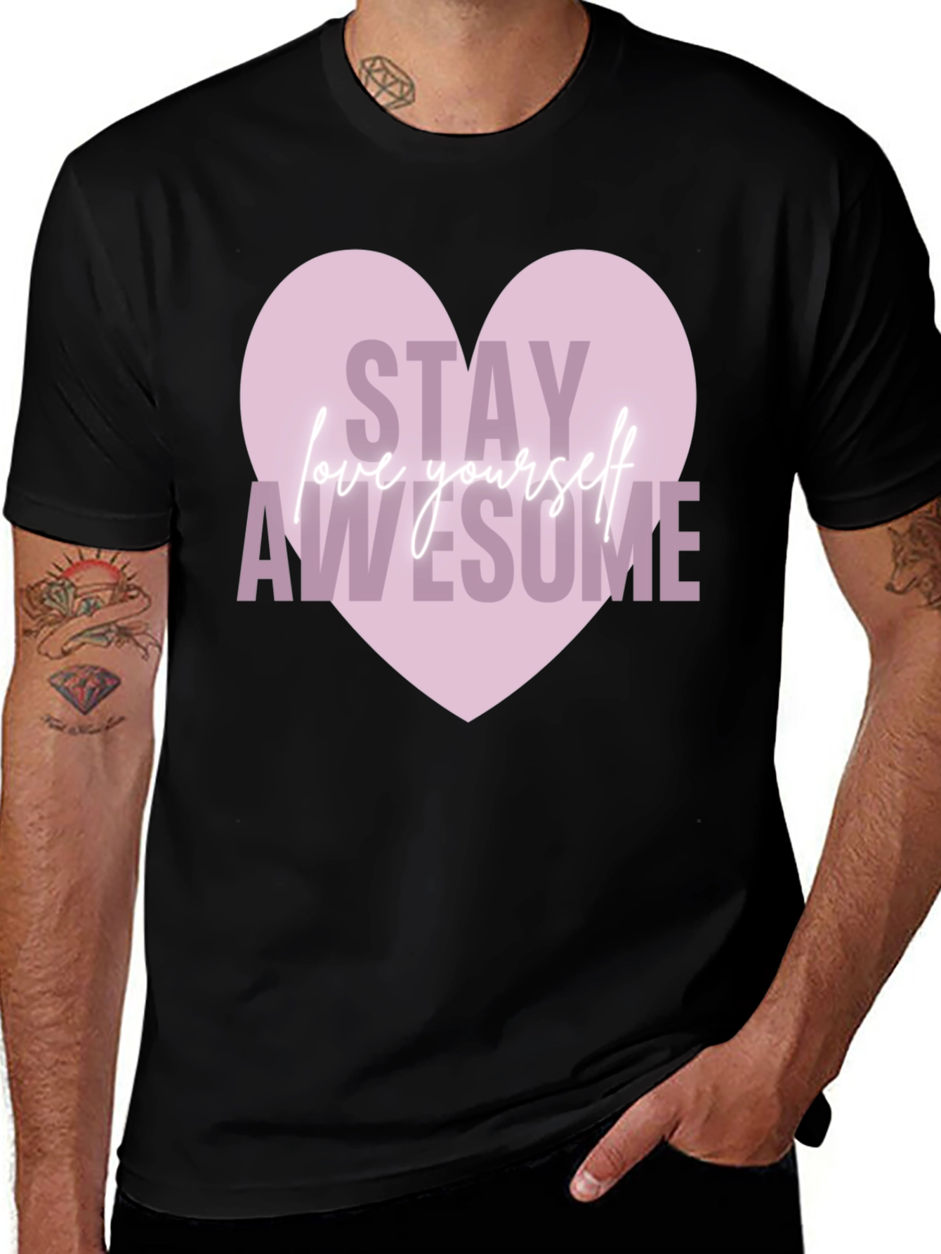 Stay Awesome Heart Graphic Tee