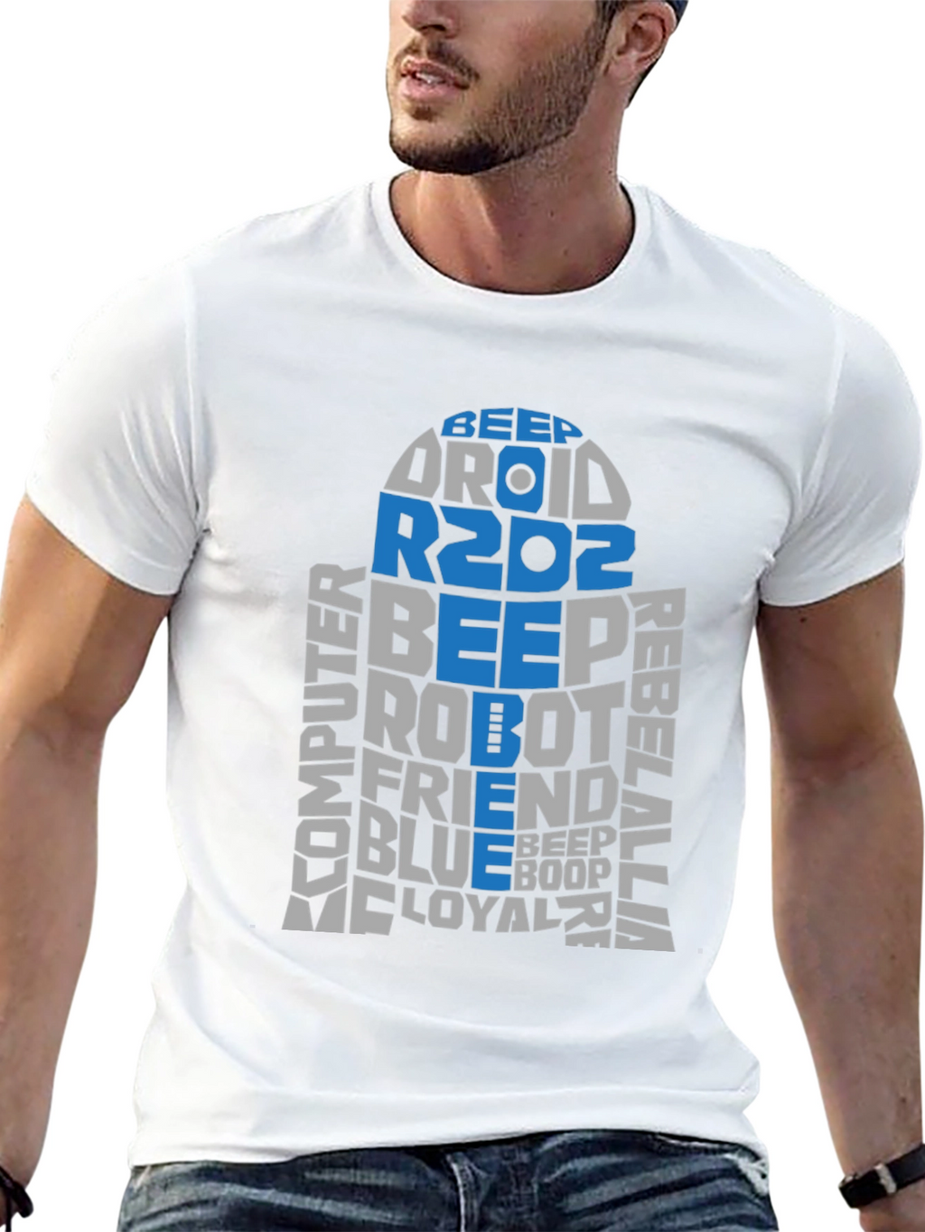 Star Wars R2D2 Word Art T-Shirt