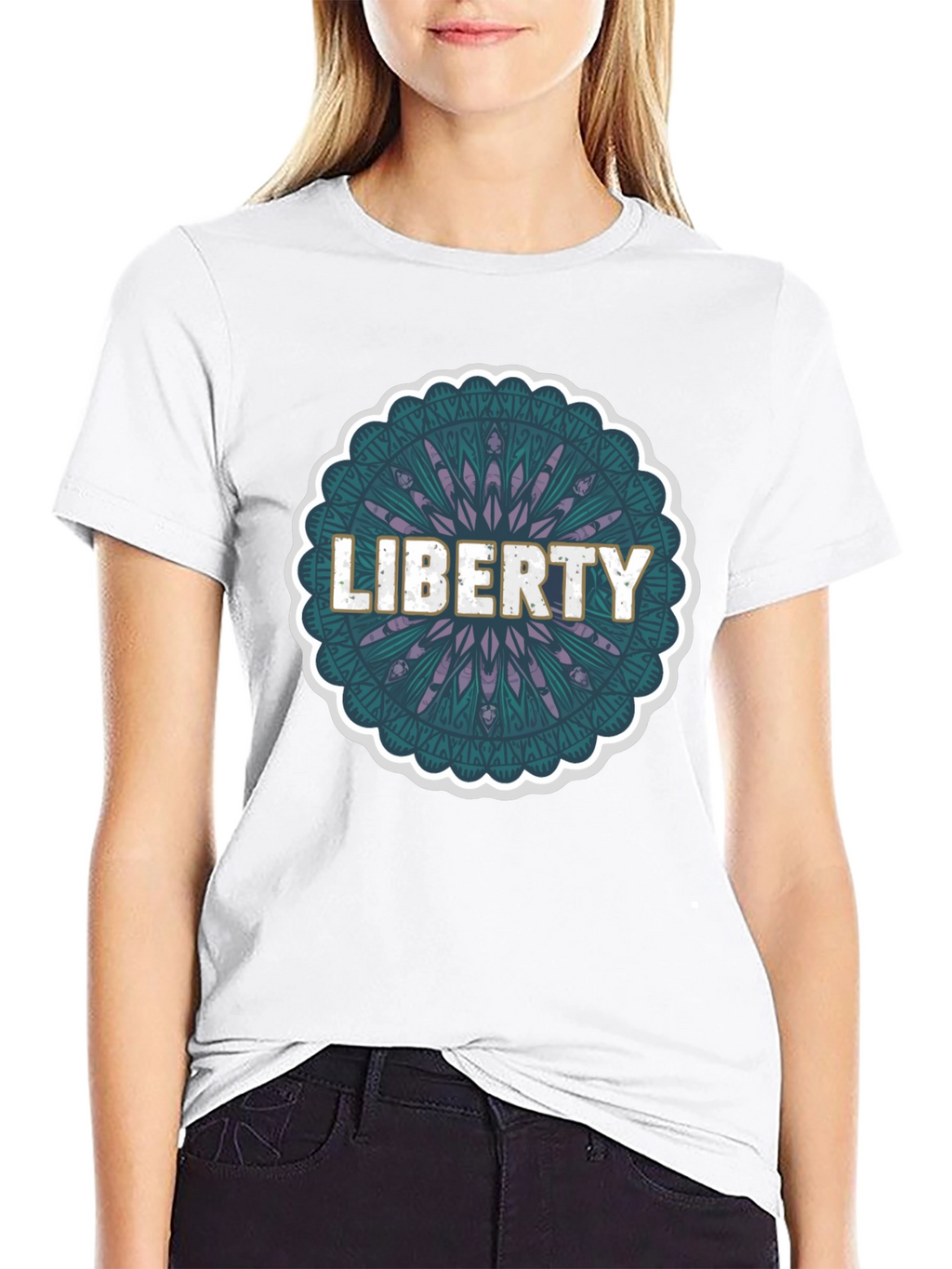 Liberty Mandala Graphic Tee - Modern Style