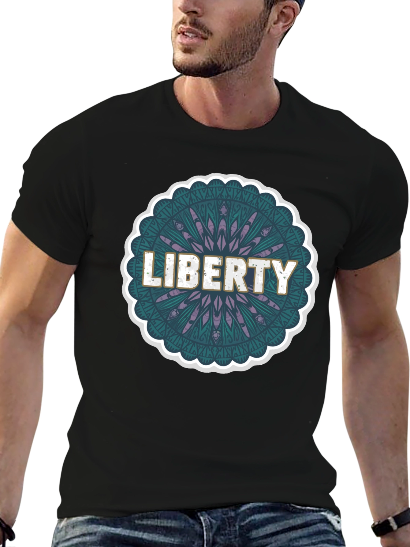 Liberty Mandala Graphic Tee - Modern Style