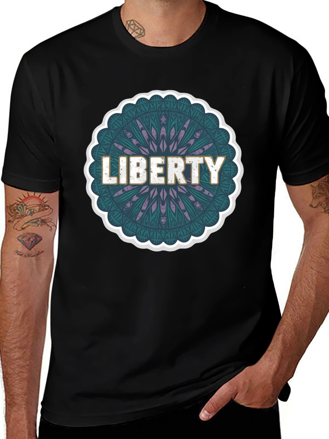 Liberty Mandala Graphic Tee - Modern Style