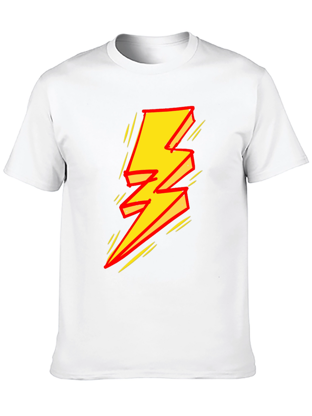 Bold Lightning Bolt Graphic T-Shirt