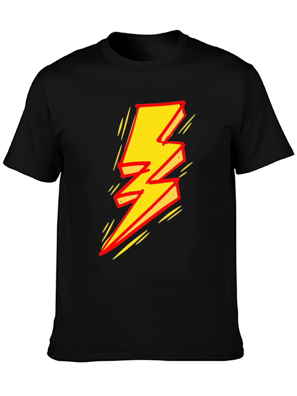 Bold Lightning Bolt Graphic T-Shirt