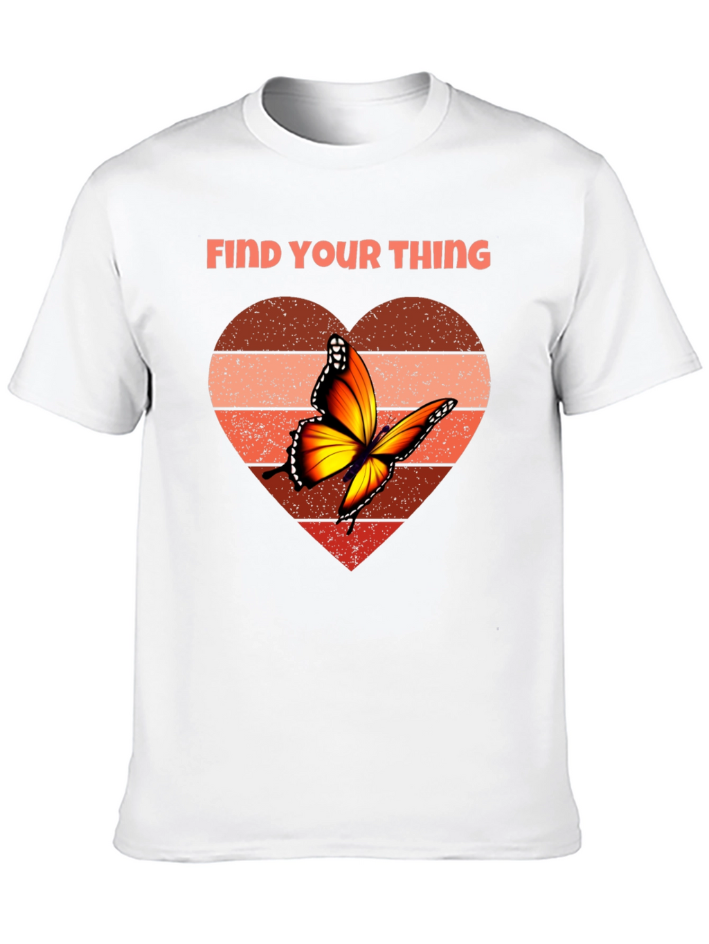 Find Your Thing Butterfly Heart Graphic Tee - Black