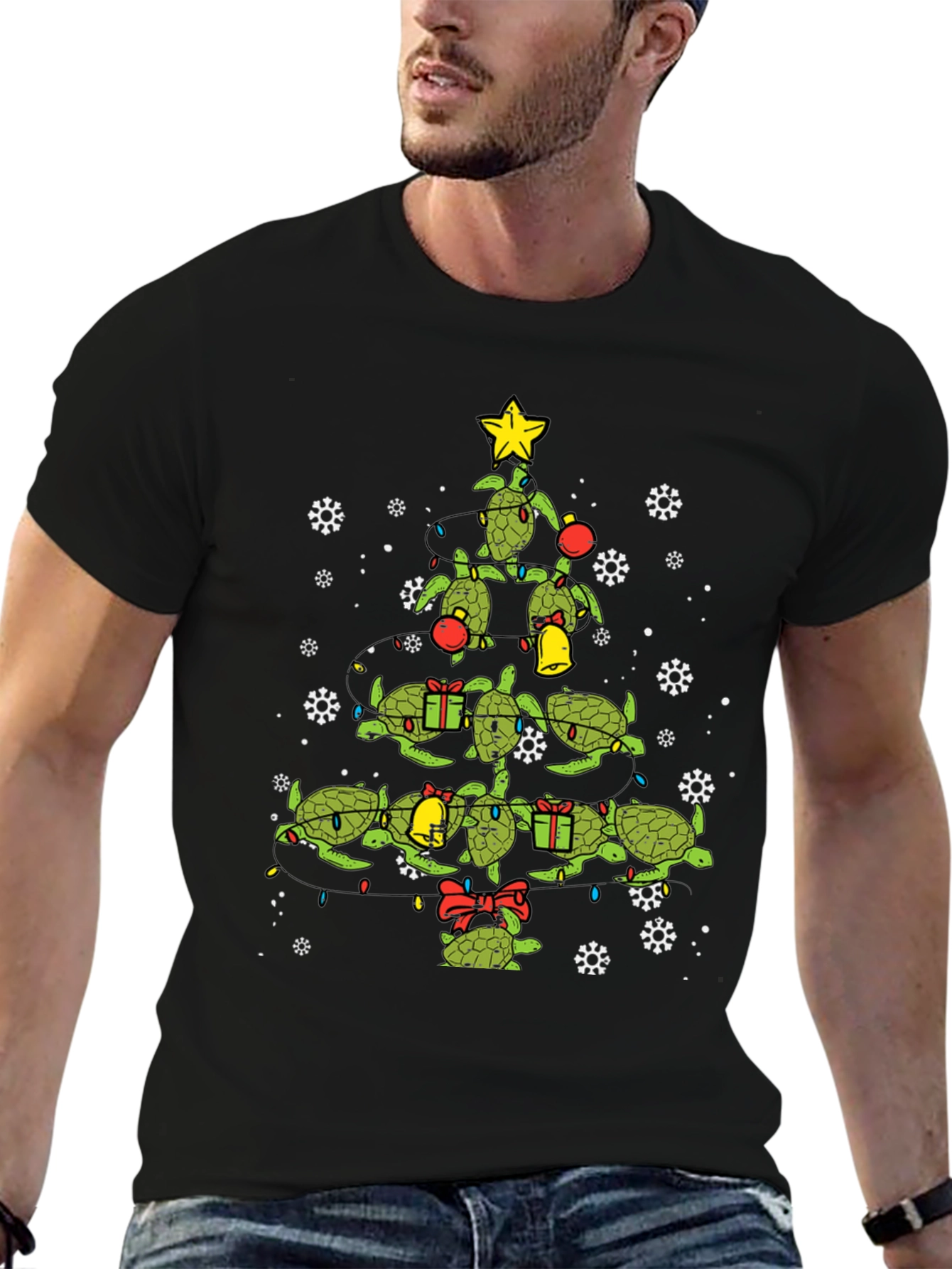 Turtle Christmas Tree T-Shirt - Holiday Gift