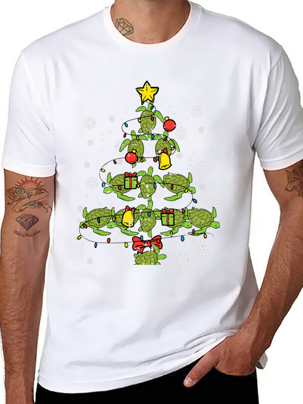 Turtle Christmas Tree T-Shirt - Holiday Gift