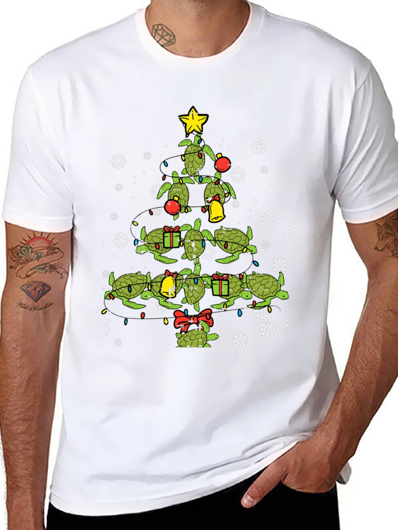 Turtle Christmas Tree T-Shirt - Holiday Gift
