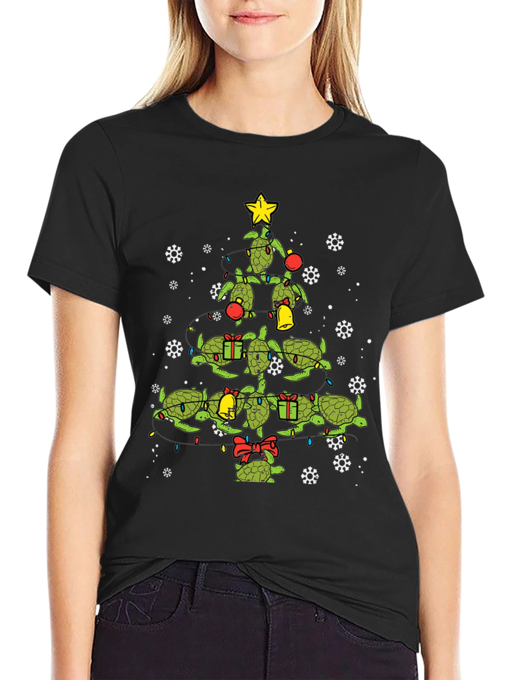 Turtle Christmas Tree T-Shirt - Holiday Gift