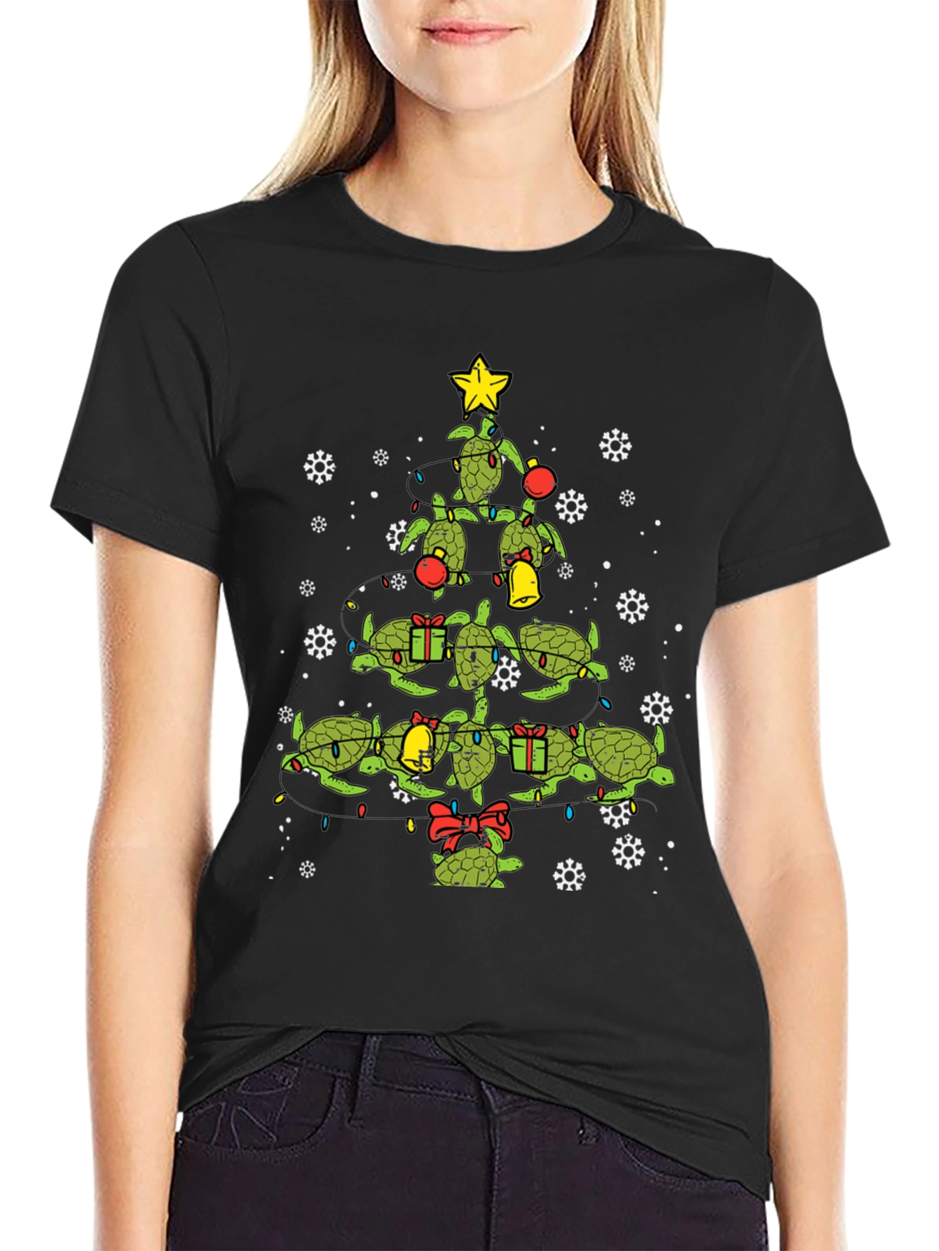 Turtle Christmas Tree T-Shirt - Holiday Gift