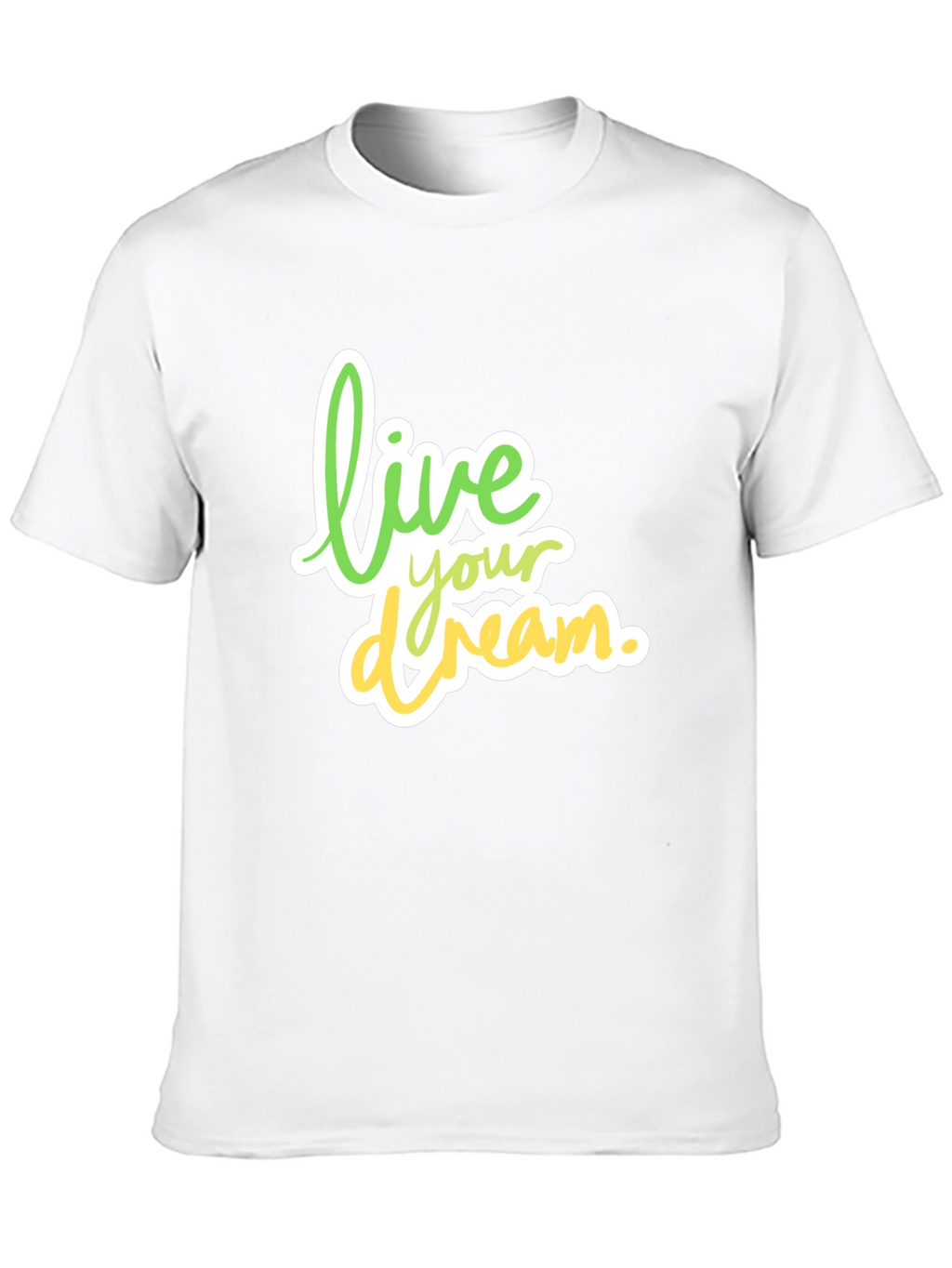 Live Your Dream Black Cotton Tee
