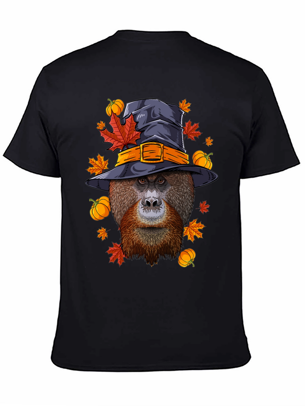 Orangutan Witch Hat Halloween Graphic Tee