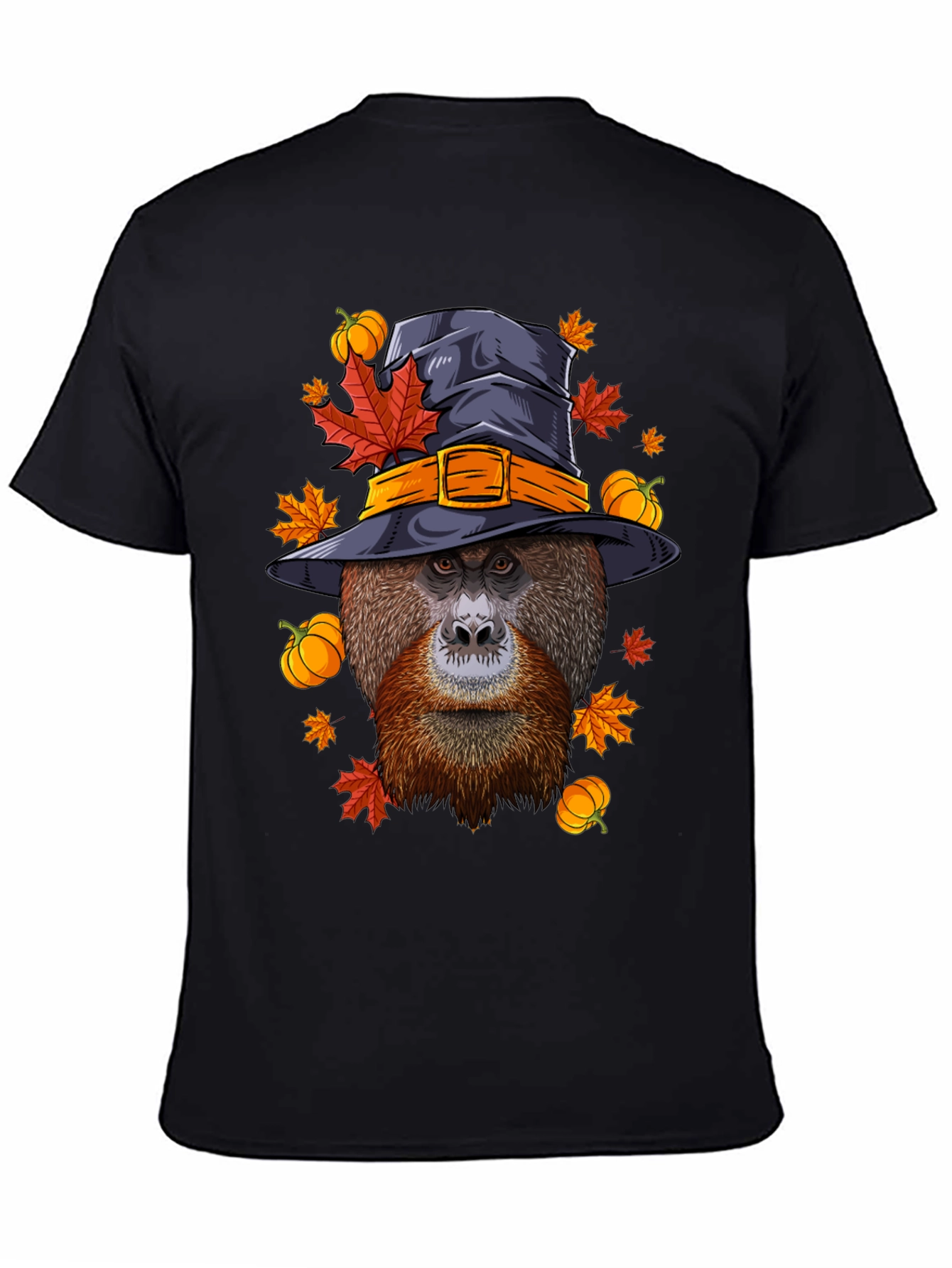 Orangutan Witch Hat Halloween Graphic Tee