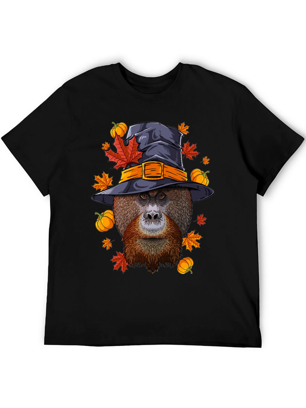 Orangutan Witch Hat Halloween Graphic Tee