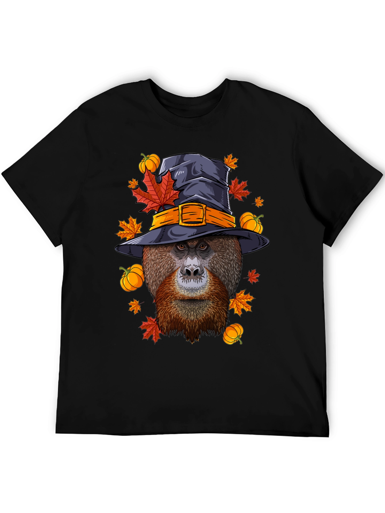 Orangutan Witch Hat Halloween Graphic Tee