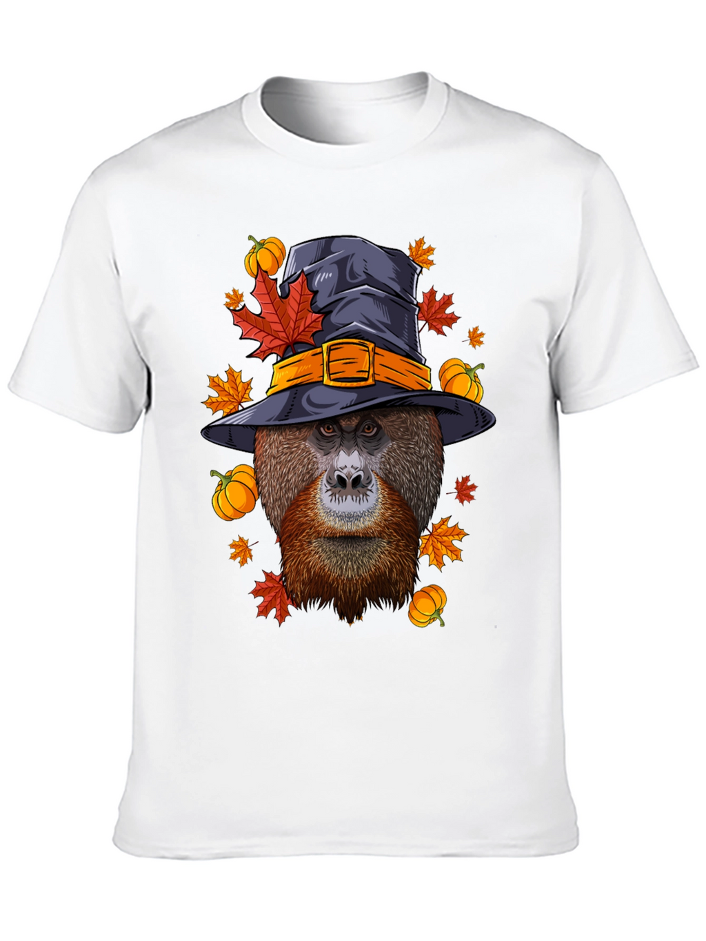 Orangutan Witch Hat Halloween Graphic Tee