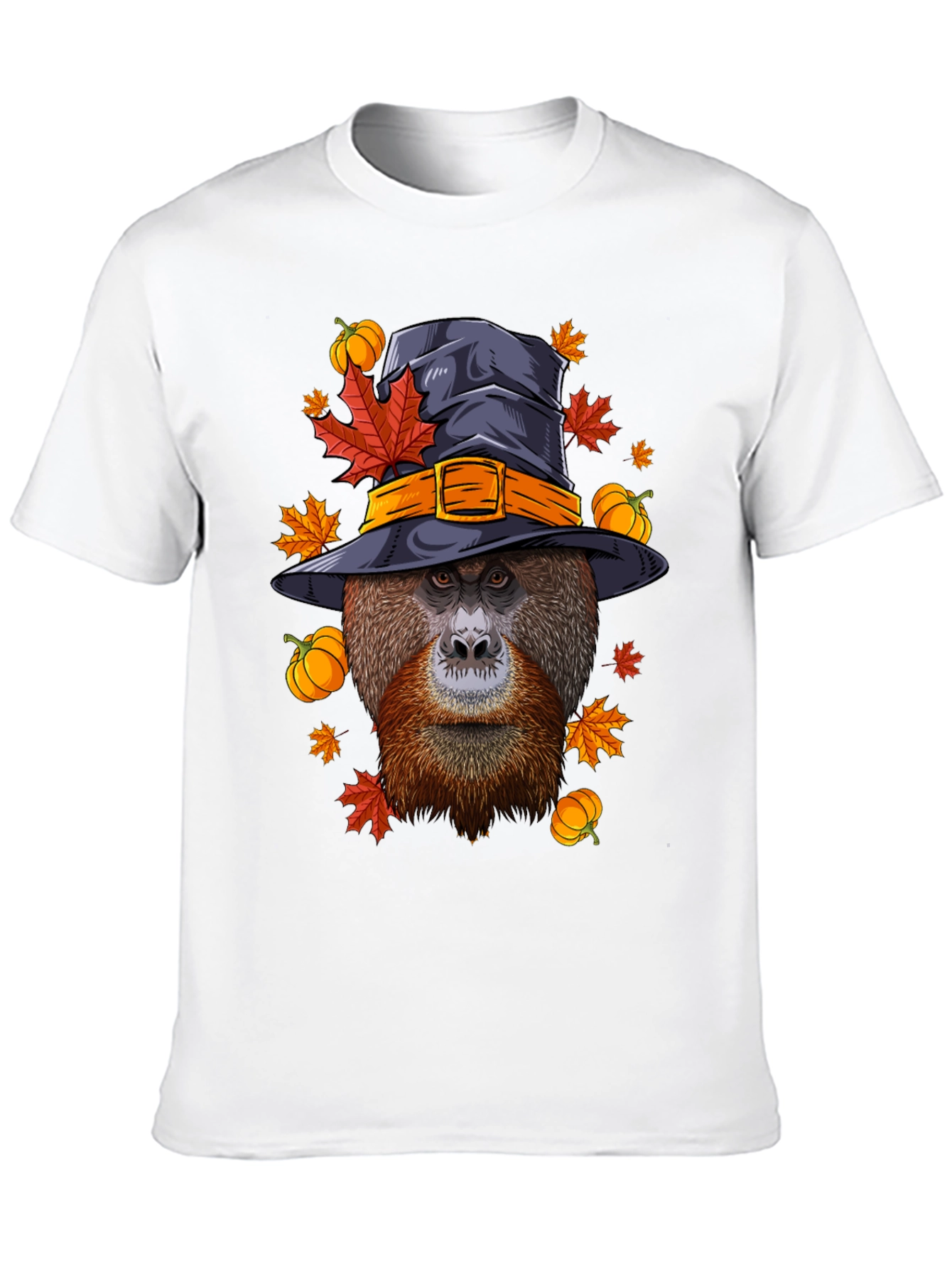 Orangutan Witch Hat Halloween Graphic Tee