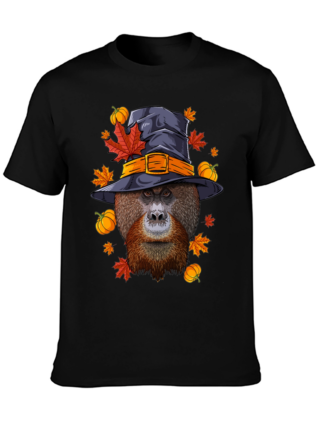 Orangutan Witch Hat Halloween Graphic Tee
