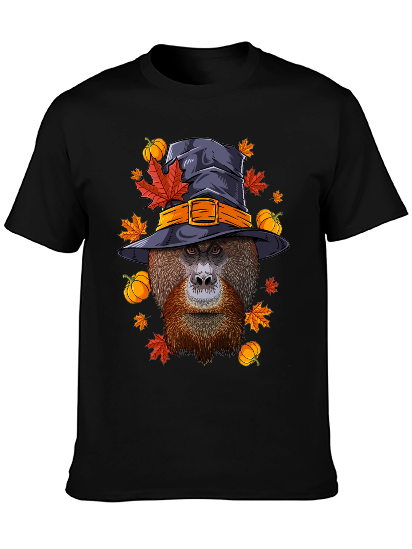 Orangutan Witch Hat Halloween Graphic Tee