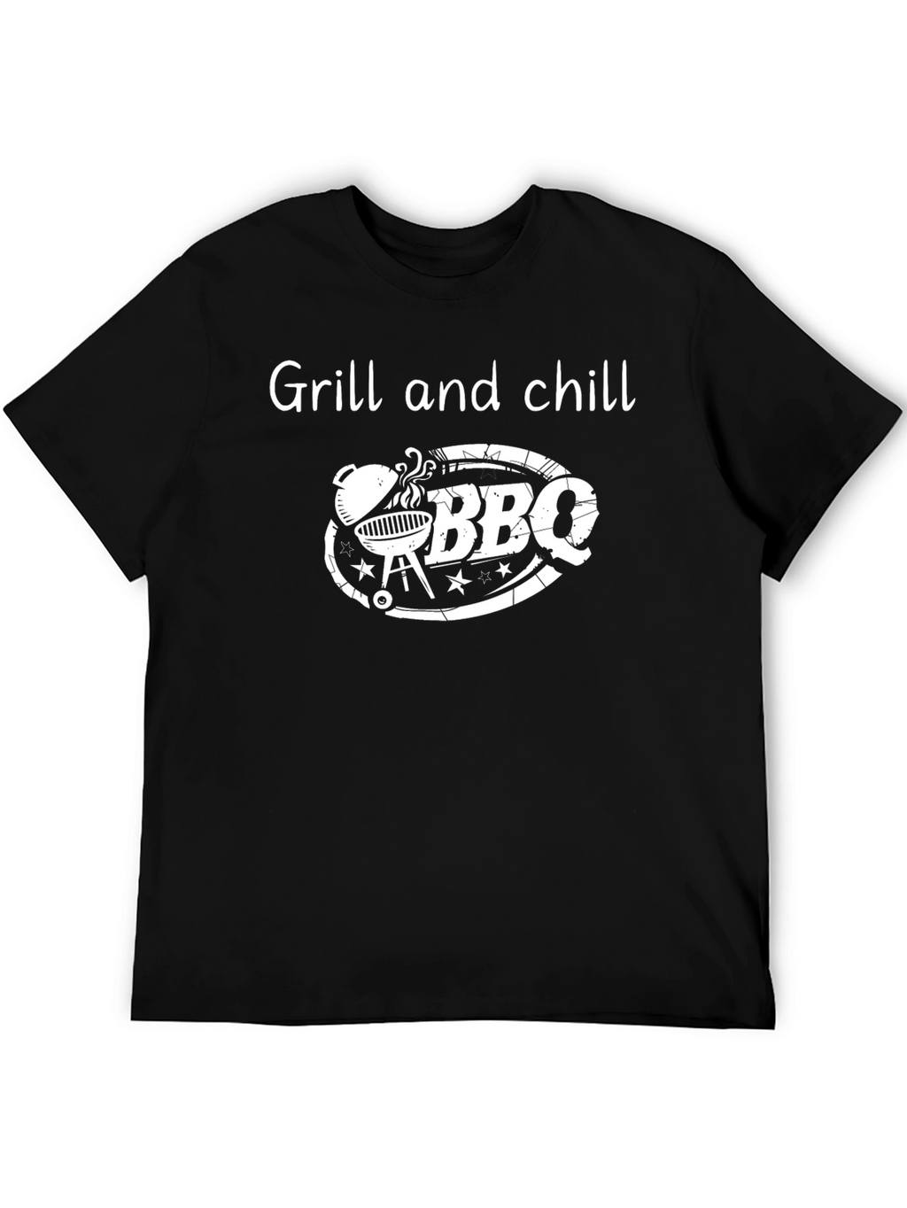 Grill and Chill BBQ T-Shirt - Black Cotton Tee