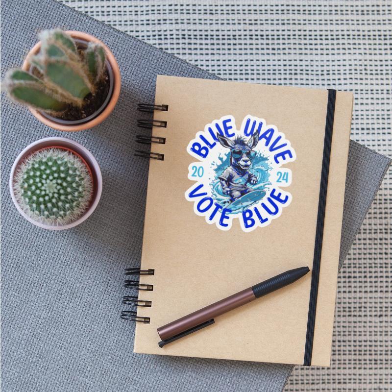 Ride The Blue Wave 2024 Election Surfing Design