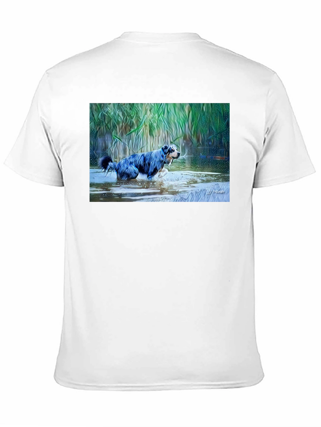 Dog in Water Graphic T-Shirt