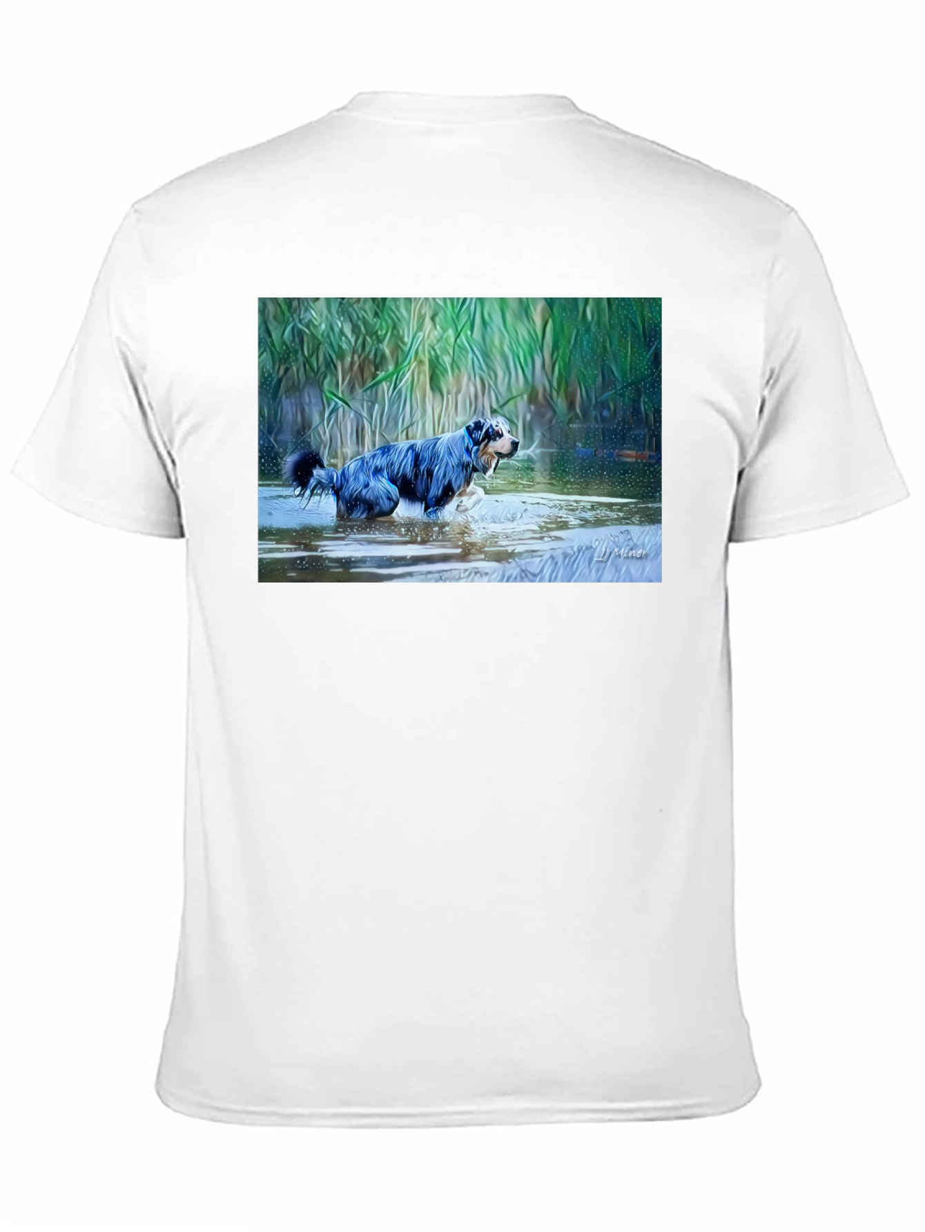 Dog in Water Graphic T-Shirt