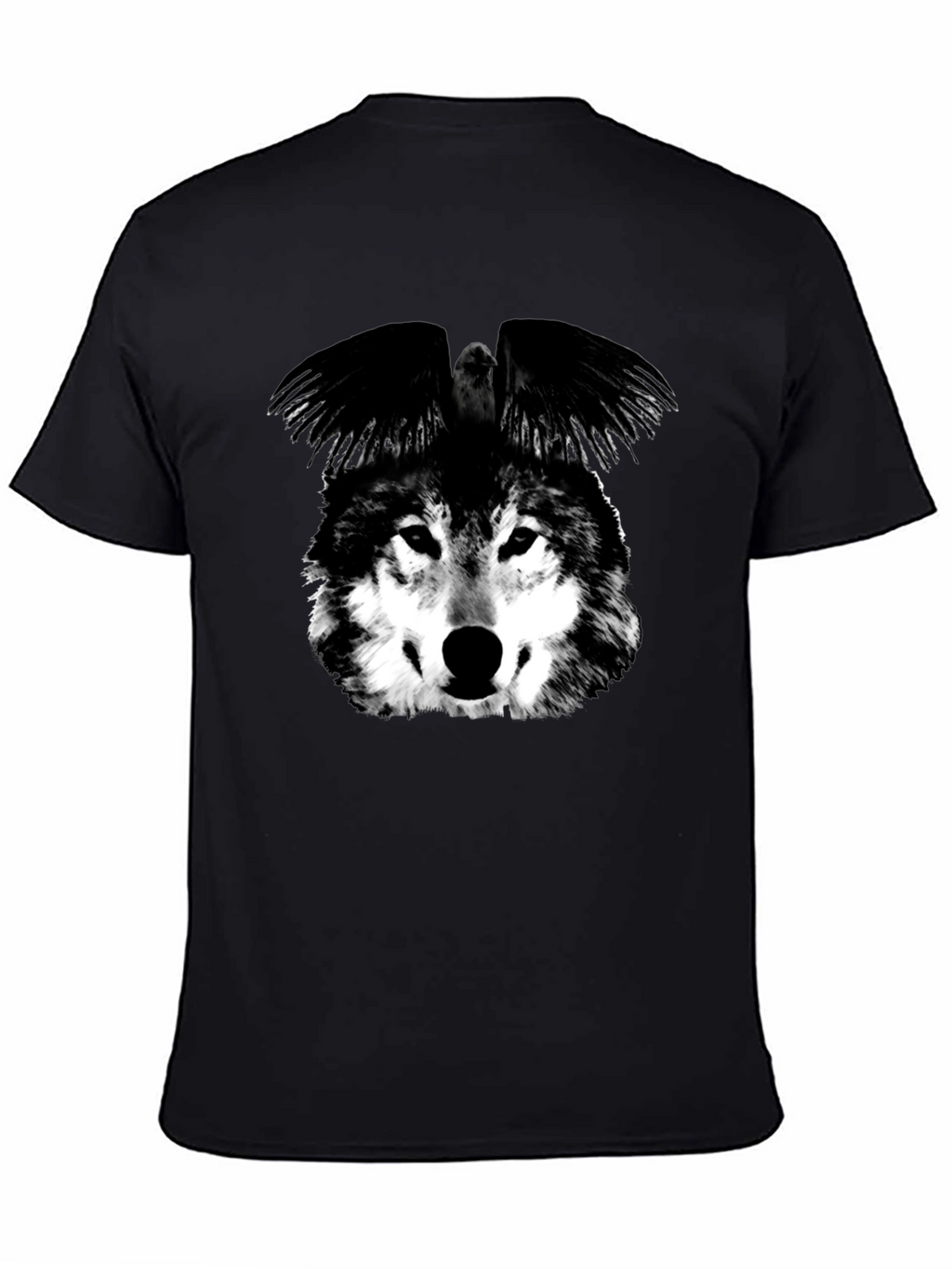 Wolf & Raven Graphic T-Shirt - Black