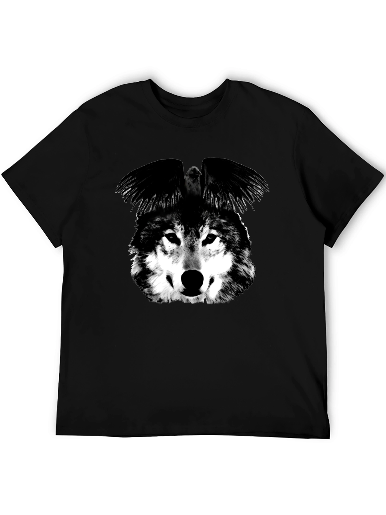 Wolf & Raven Graphic T-Shirt - Black
