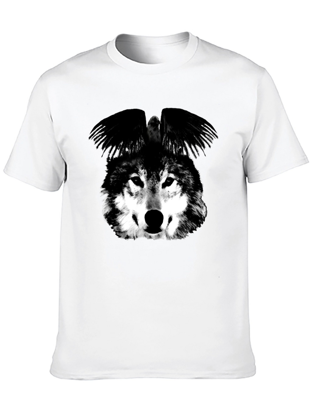 Wolf & Raven Graphic T-Shirt - Black