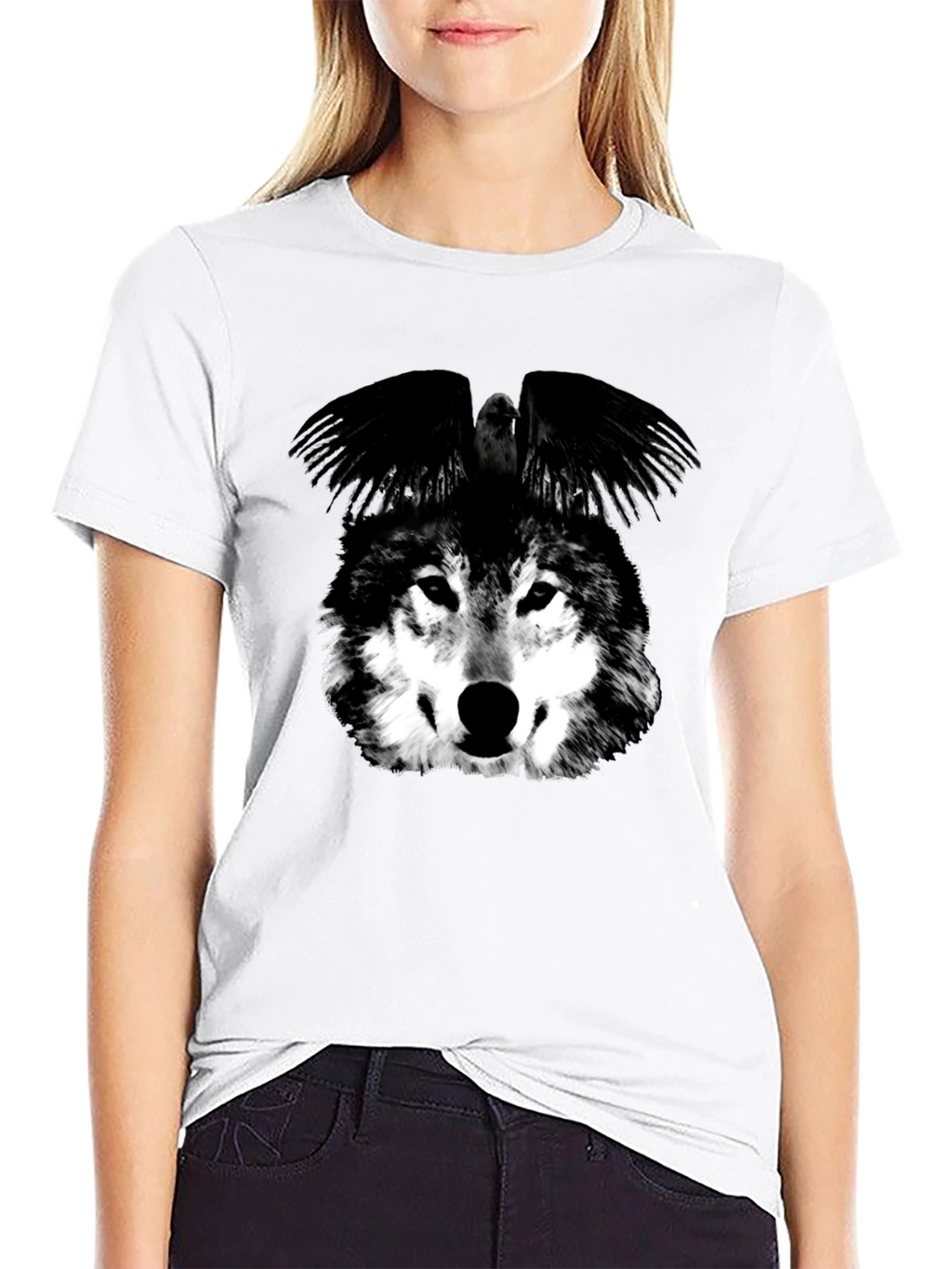 Wolf & Raven Graphic T-Shirt - Black