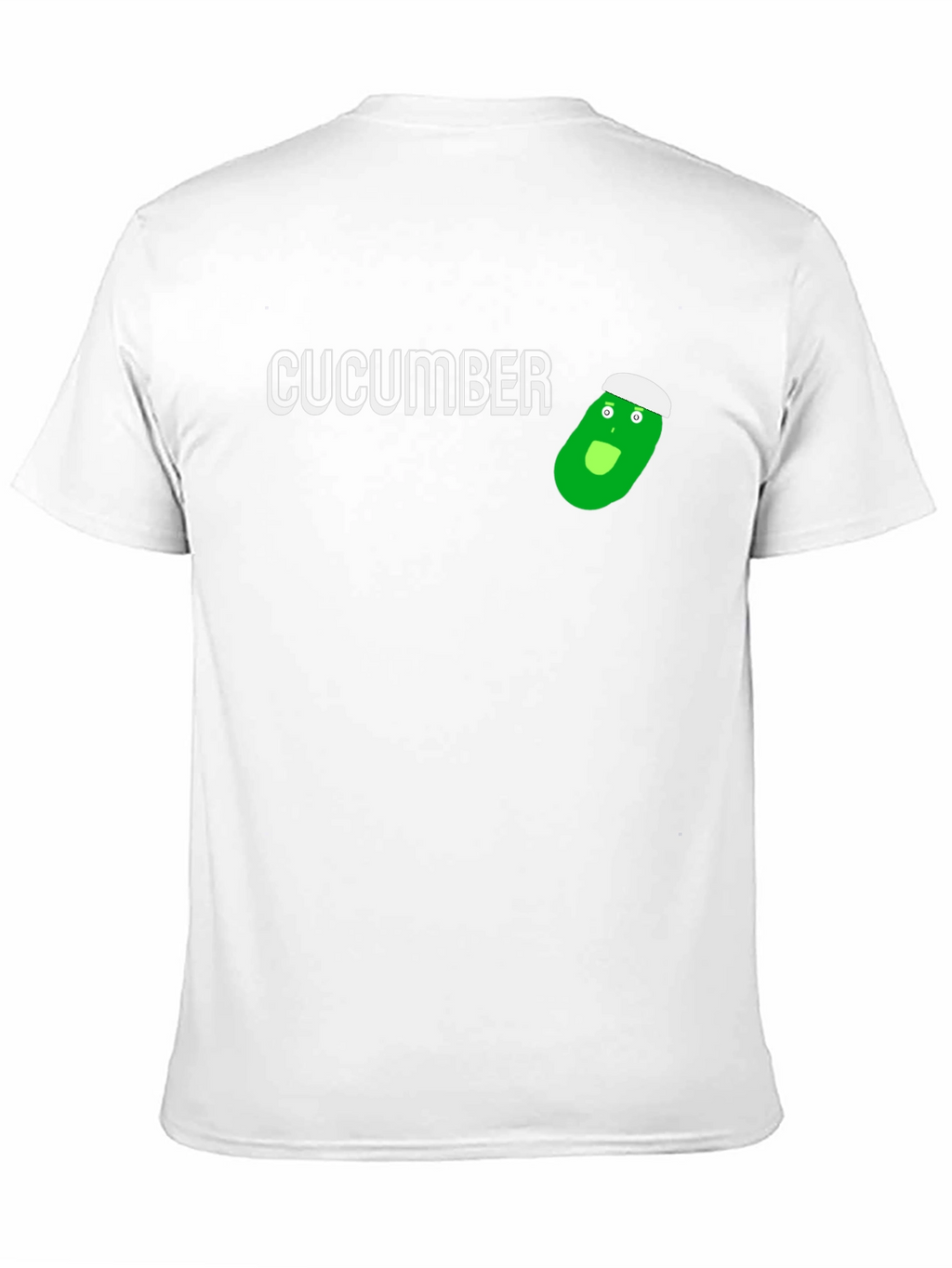 Funny Cucumber Cartoon Graphic T-Shirt