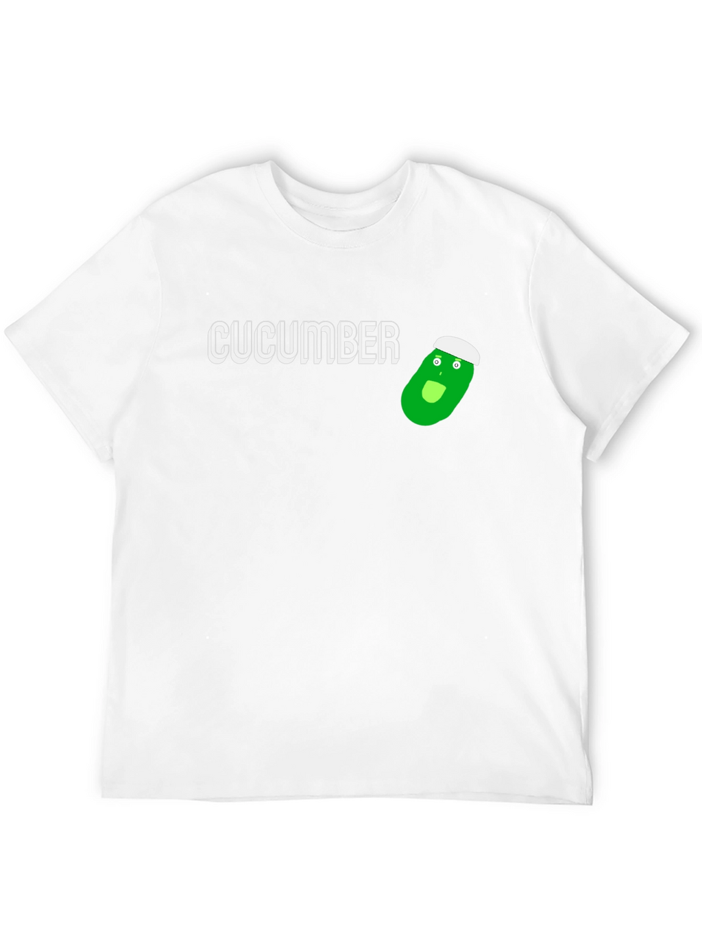 Funny Cucumber Cartoon Graphic T-Shirt