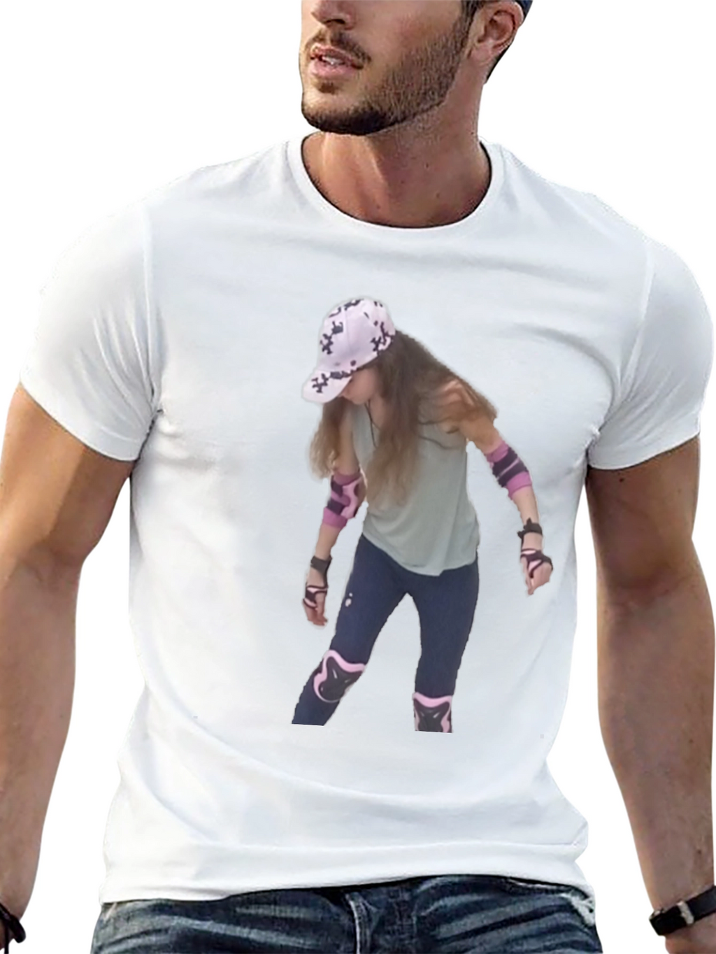 Cool T-Shirt with Roller Skater Print