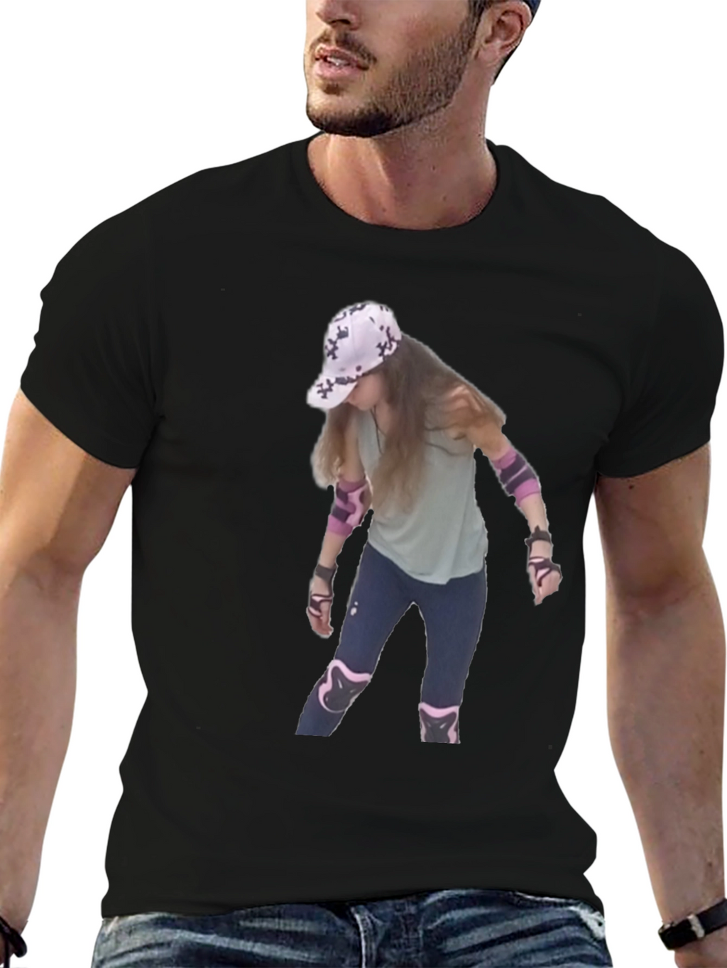 Cool T-Shirt with Roller Skater Print