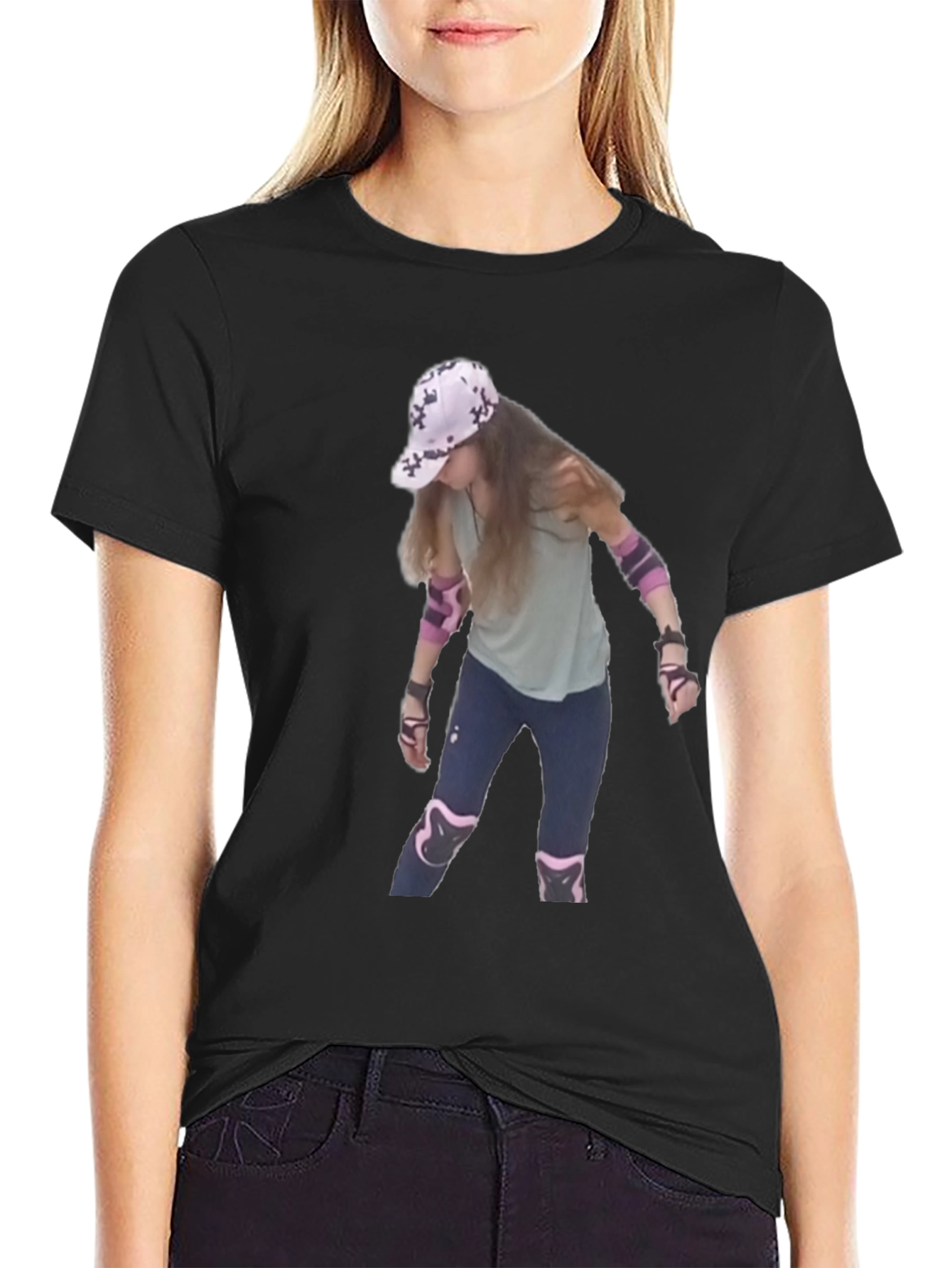 Cool T-Shirt with Roller Skater Print