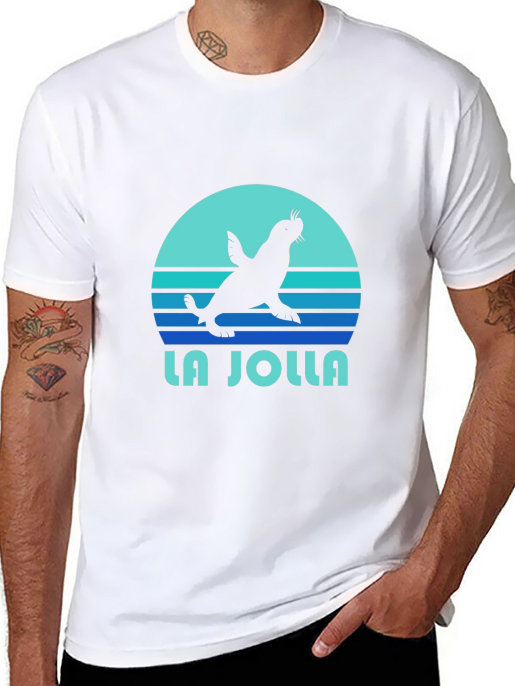 La Jolla Seal Graphic Tee - Soft Cotton T-Shirt